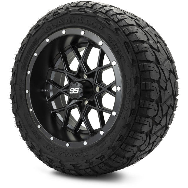 MODZ 14' Vortex Matte Black - Tire and Wheel Combo