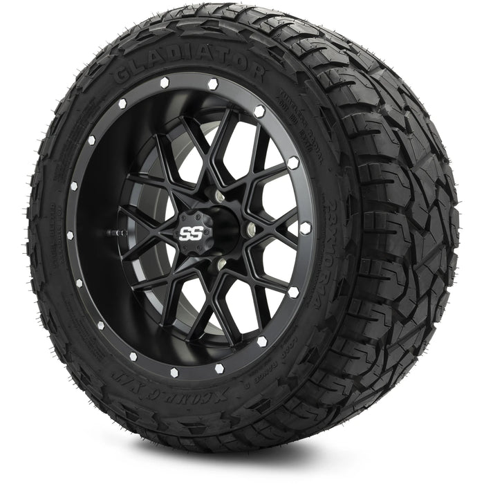 MODZ 14" Vortex Matte Black Wheels & Off-Road Tires Combo