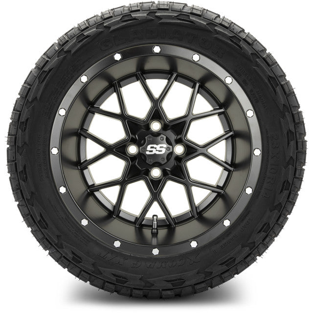 MODZ 14' Vortex Matte Black - Tire and Wheel Combo