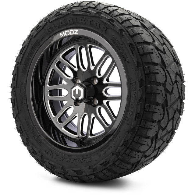 MODZ 14' Mayhem Glossy Black - Tire and Wheel Combo