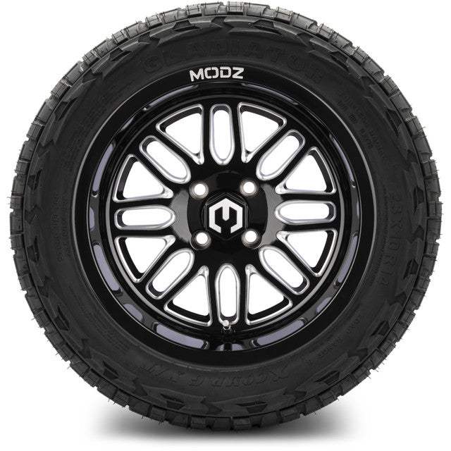 MODZ 14' Mayhem Glossy Black - Tire and Wheel Combo