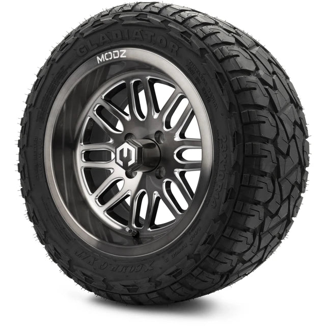 MODZ 14" Mayhem Brushed Gunmetal with Ball Mill Wheels & Off-Road Tires Combo