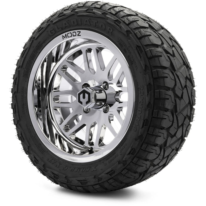 MODZ 14" Mayhem Chrome Wheels & Off-Road Tires Combo