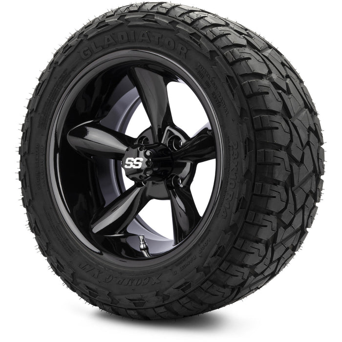 MODZ 14' Godfather Glossy Black - Tire and Wheel Combo