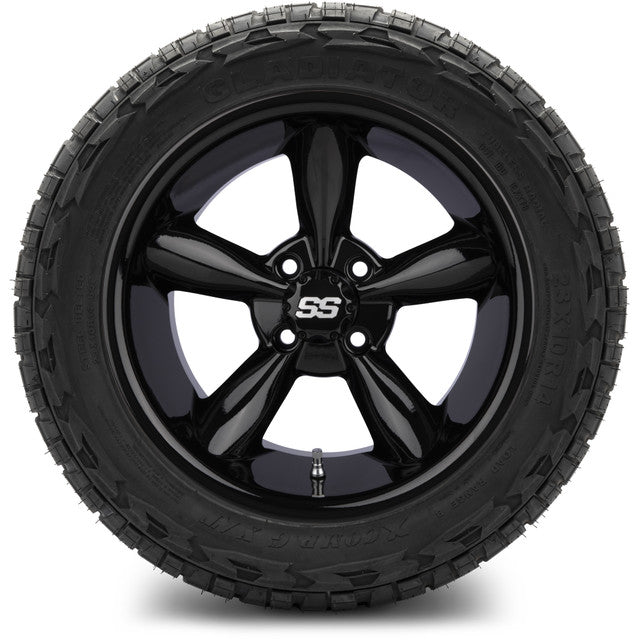 MODZ 14' Godfather Glossy Black - Tire and Wheel Combo