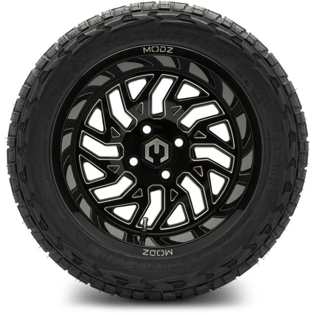 MODZ 14' Carnage Glossy Black - Tire and Wheel Combo