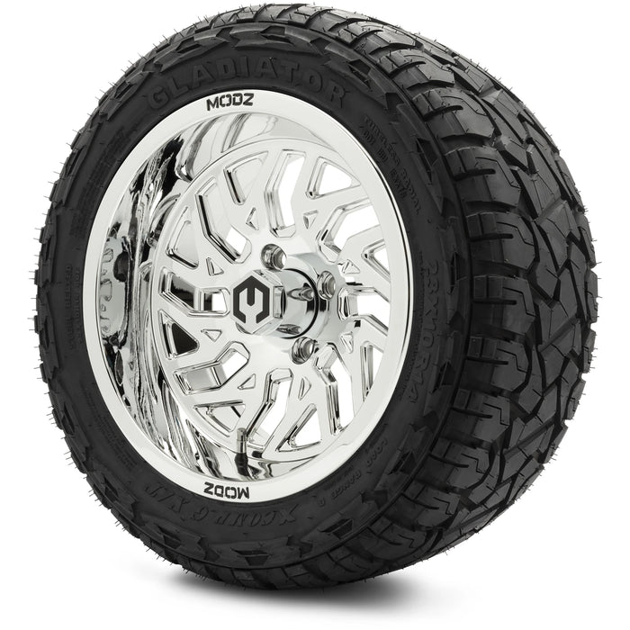 MODZ 14" Carnage Chrome Wheels & Off-Road Tires Combo