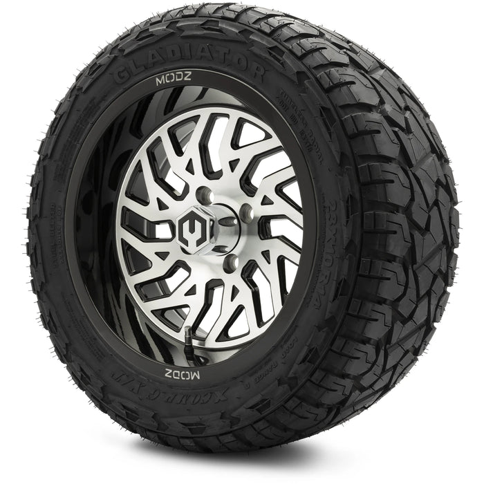 MODZ 14" Carnage Machined Black Wheels & Off-Road Tires Combo