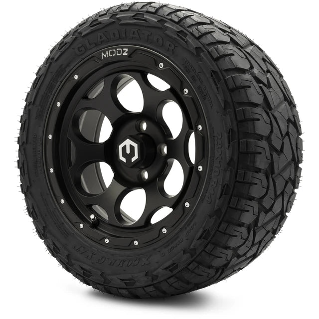 MODZ 14" Militia Matte Black Wheels & Off-Road Tires Combo