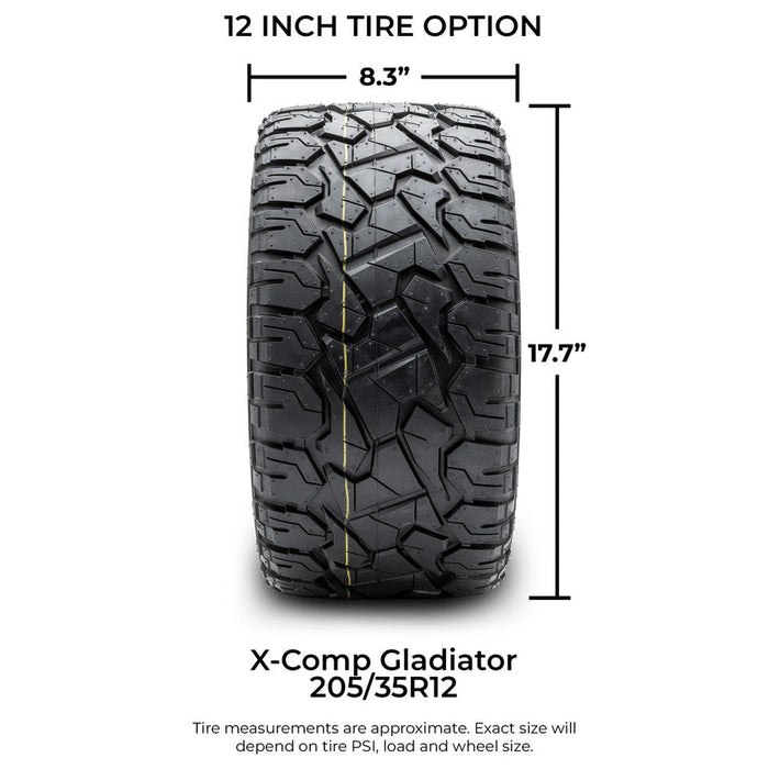 MODZ 12' Vampire Gunmetal - Tire and Wheel Combo