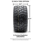 MODZ® 12" Godfather Gunmetal Wheels & Off-Road Tires Combo