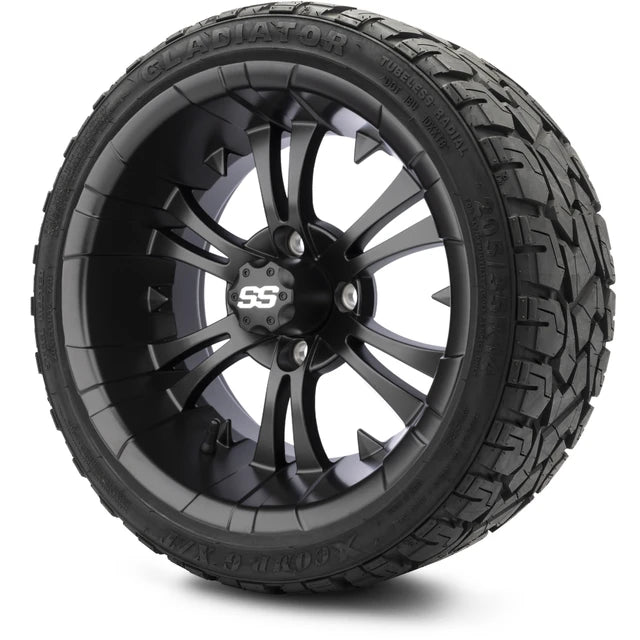 MODZ 14" Vampire Matte Black Wheels & Off-Road Tires Combo