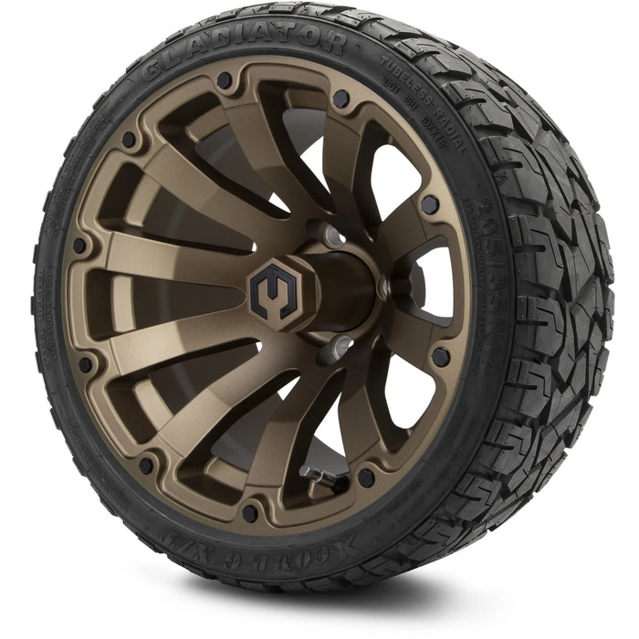 MODZ 14" Bomber Matte Bronze Wheels & Off-Road Tires Combo