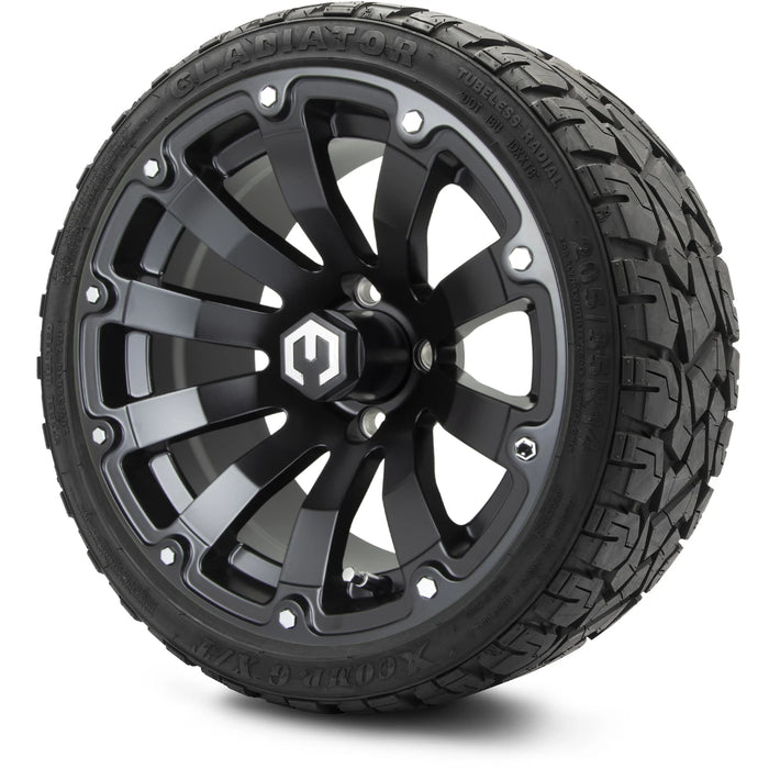 MODZ 14" Bomber Matte Black Wheels & Off-Road Tires Combo