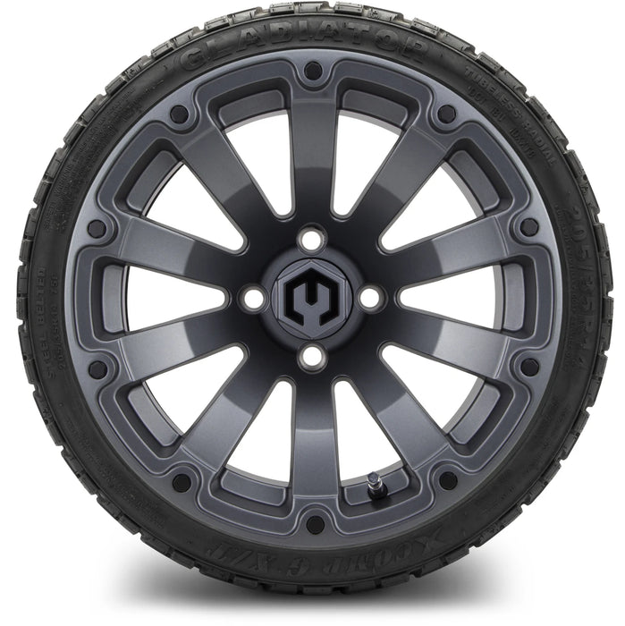 MODZ 14" Bomber Matte Gunmetal Wheels & Off-Road Tires Combo