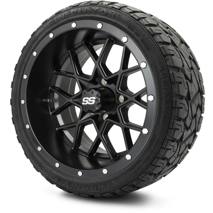 MODZ 14" Vortex Matte Black Wheels & Off-Road Tires Combo