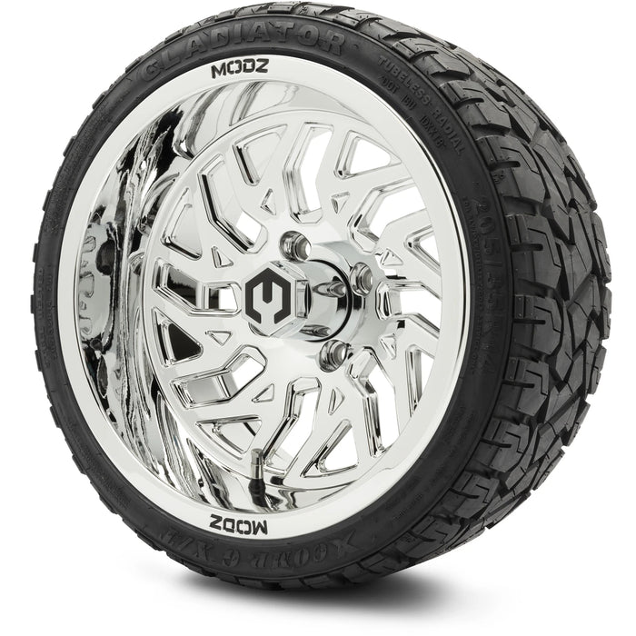MODZ 14" Carnage Chrome Wheels & Off-Road Tires Combo