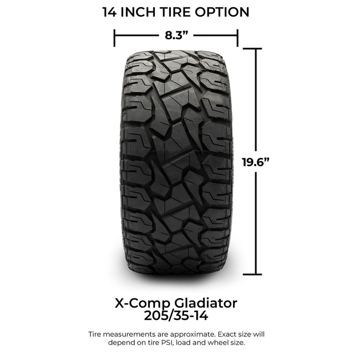 MODZ® 14" Chaos Chrome Wheels & Street Tires Combo