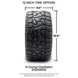 MODZ® 12" Galaxy Matte Black Wheels & Off-Road Tires Combo