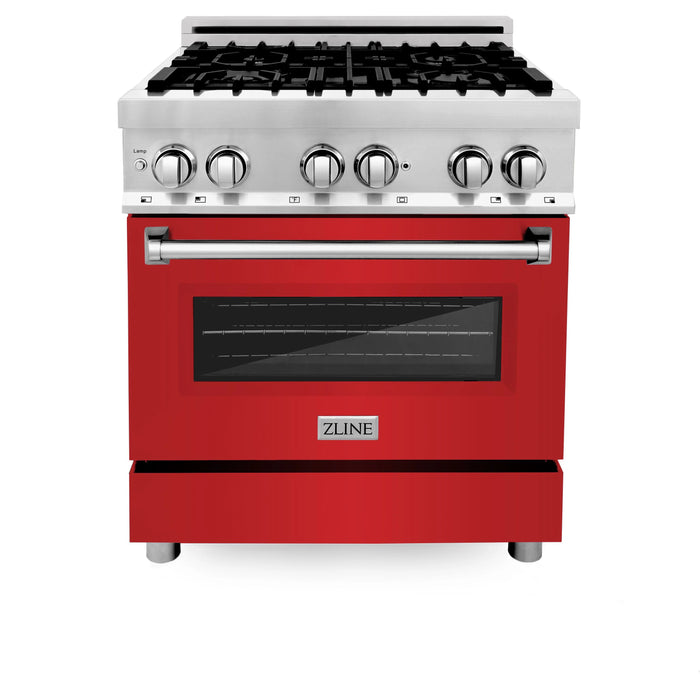 ZLINE Kitchen and Bath 30 in. Professional Gas Burner, Electric Oven Stainless Steel Range (RA30)