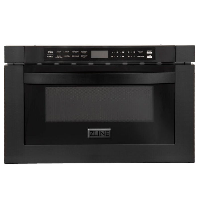 ZLINE 24 in. 1.2 Cu. Ft. Microwave Drawer In Black Stainless Steel (MWD-1-BS)