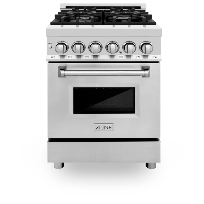 ZLINE 24 in. Professional Gas Burner/Electric Oven Stainless Steel Range (RA24)