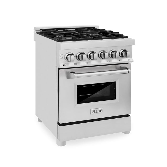 ZLINE 24 in. Professional Gas Burner/Electric Oven Stainless Steel Range (RA24)