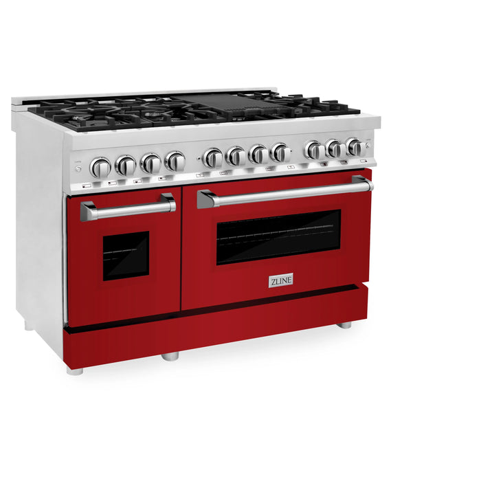 ZLINE 48 in. Professional Gas Burner and Electric Oven in Stainless Steel (RA48)