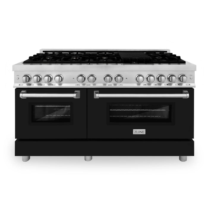 ZLINE 60 in. Professional Gas Burner and 7.4 cu. ft. Electric Oven in Stainless Steel (RA60)