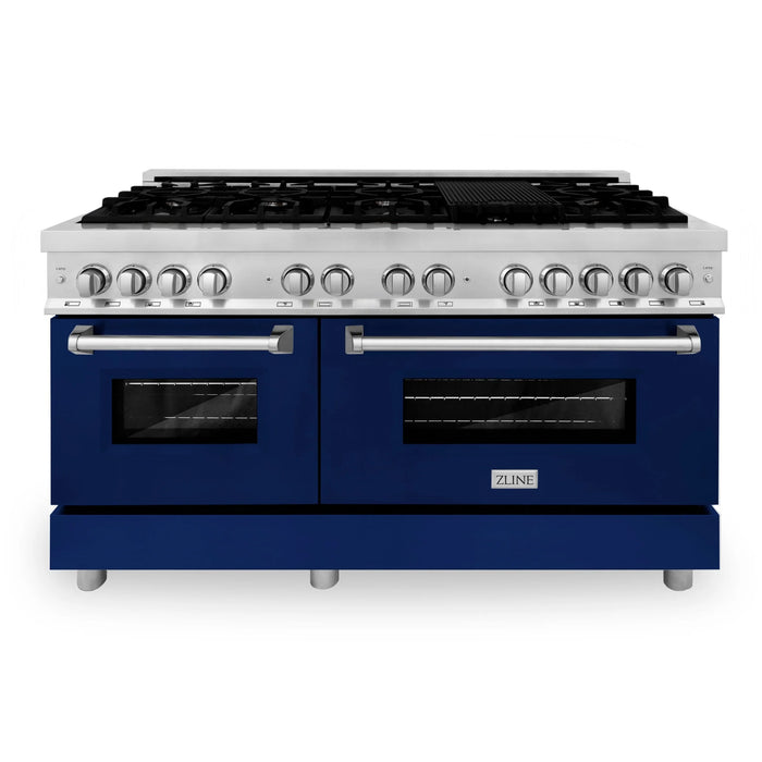 ZLINE 60 in. Professional Gas Burner and 7.4 cu. ft. Electric Oven in Stainless Steel (RA60)