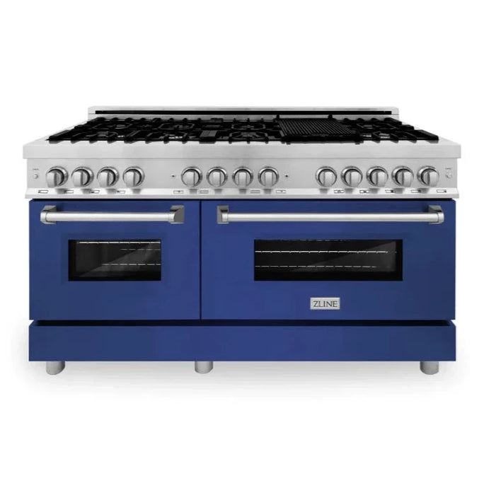 ZLINE 60 in. Professional Gas Burner and 7.4 cu. ft. Electric Oven in Stainless Steel (RA60)