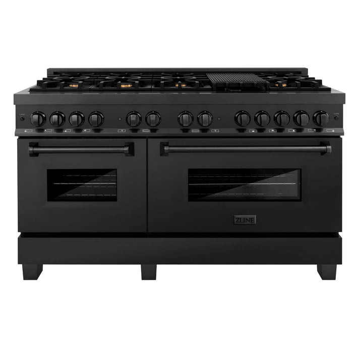 ZLINE 60 in. Professional Gas Burner and 7.4 cu. ft. Electric Oven in Stainless Steel (RA60)