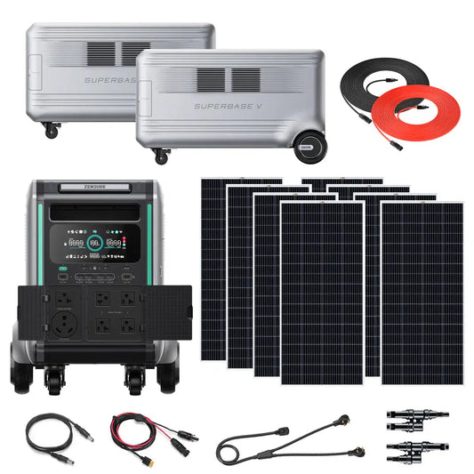 Zendure | SuperBase V4600 3600W 120/240V Power Station Kit | 3 x 4608Wh Batteries (13.8kWh) | Off-Grid Solar Kit