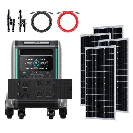 Zendure | SuperBase V4600 3600W 120/240V Power Station Kit | 4.6kWh Battery Storage | Off-Grid Solar Kit