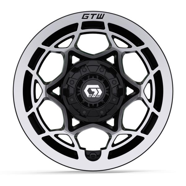 GTW 12" Nexus Gloss Black with Silver Face Wheel
