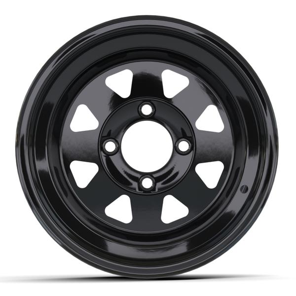 GTW 12" Spoke Glossy Black Steel Wheel (2:5 Offset)