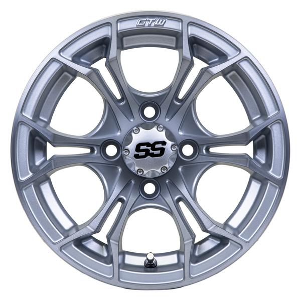 GTW 12" Spyder Matte Silver with Machined Accents Wheel