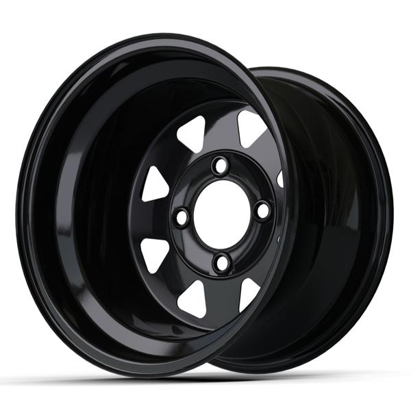 GTW 12" Spoke Glossy Black Steel Wheel (2:5 Offset)