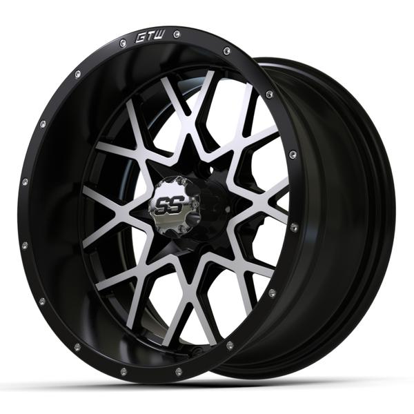 GTW 14" Vortex Matte Black and Machined Wheel