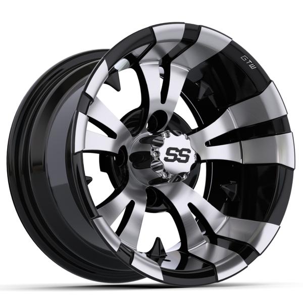 GTW 12" Vampire Black with Machined Accents Wheel