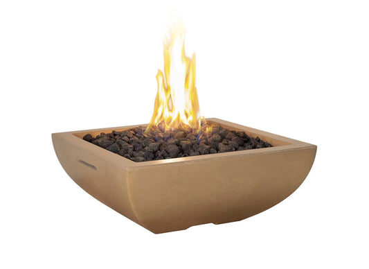 American Fyre Designs Bordeaux Petite Square Fire Bowl Fire Pit