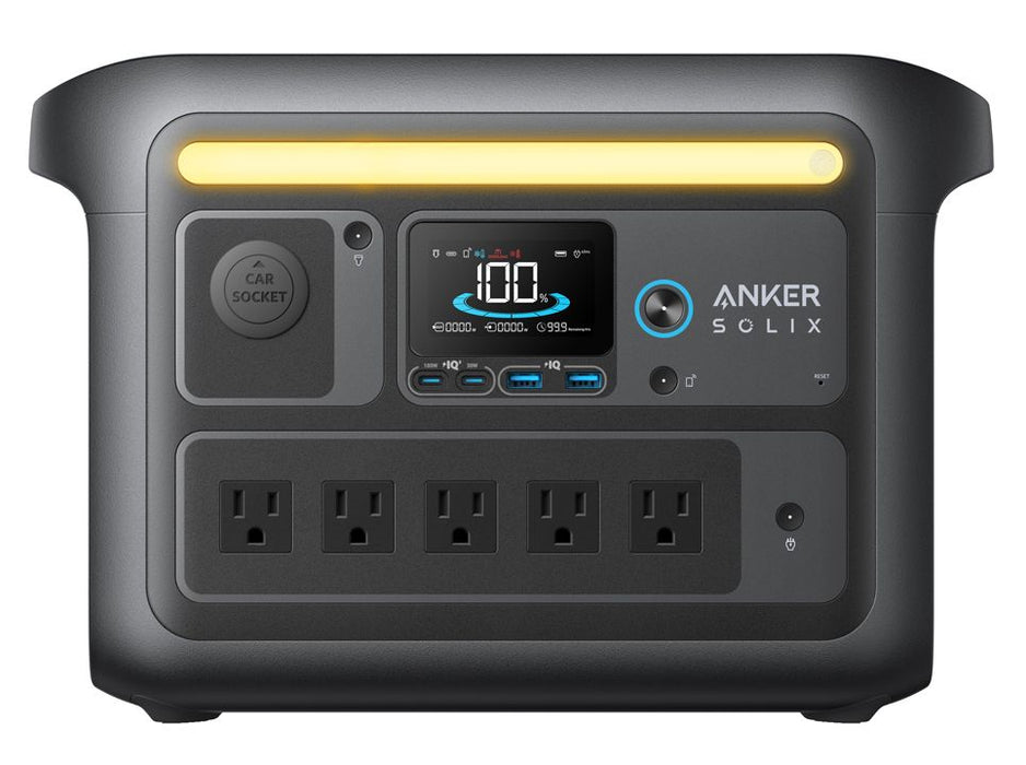 Anker SOLIX C800X Portable Power Station - With Anker 100W Solar Panel