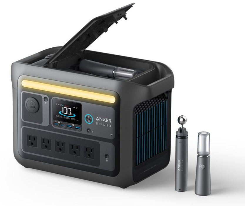 Anker SOLIX C800X Portable Power Station - With Anker 100W Solar Panel