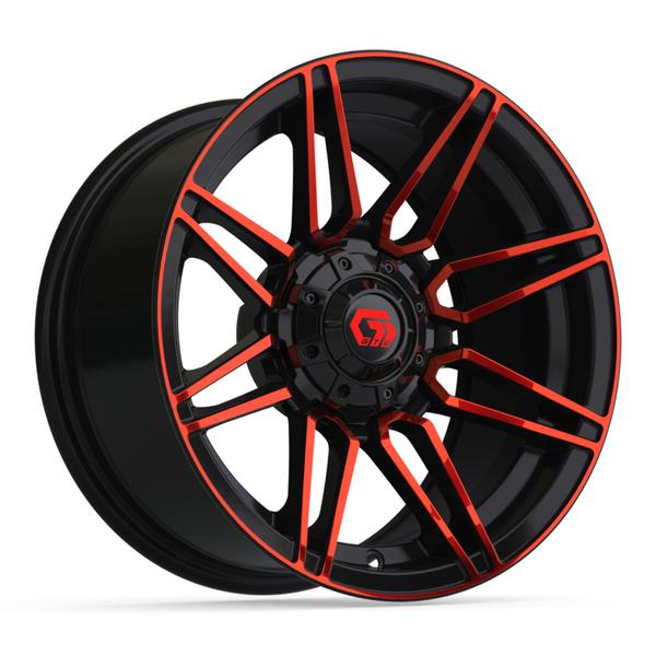 GTW 14" Stealth Gloss Black with Red Face Wheel