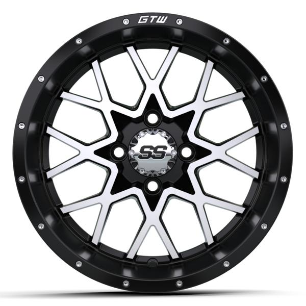 GTW 14" Vortex Matte Black and Machined Wheel