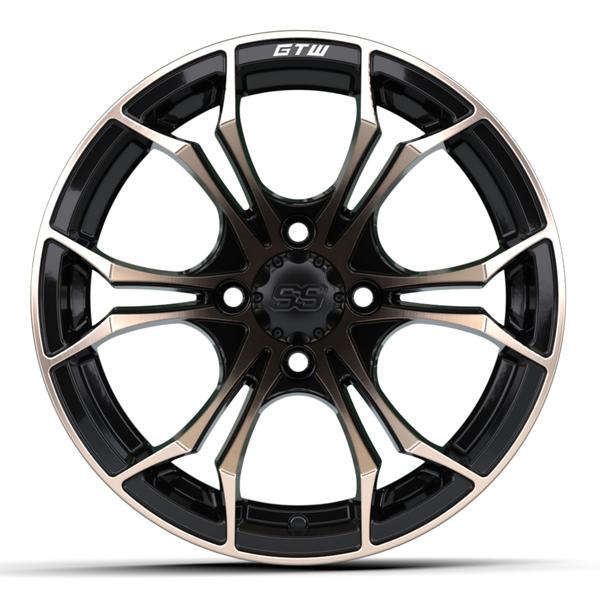 GTW 14" Spyder Matte Black with Bronze Accents Wheel