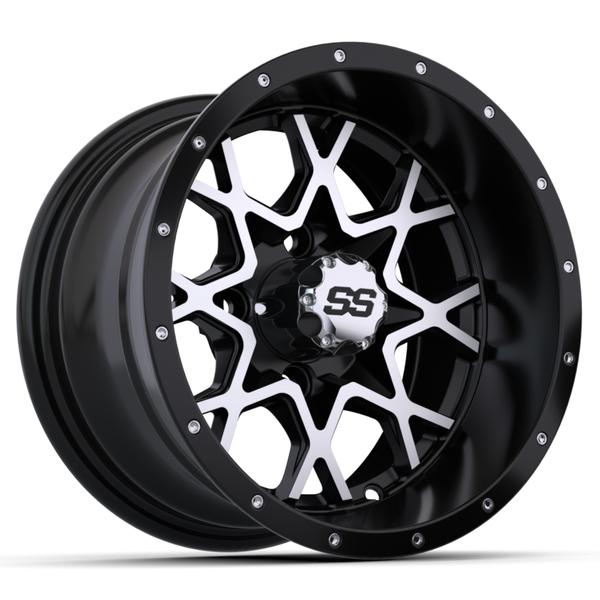 GTW 12" Vortex Matte Black & Machined Wheel