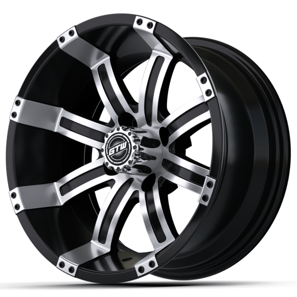GTW 12" Tempest Black with Machined Accents Wheel