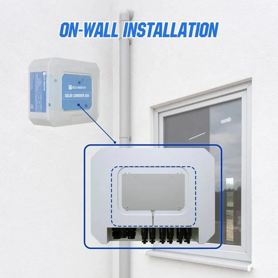Eco-Worthy Upgraded 6 String PV Combiner Box with 25A Current Fuse & 125A Circuit Breaker
