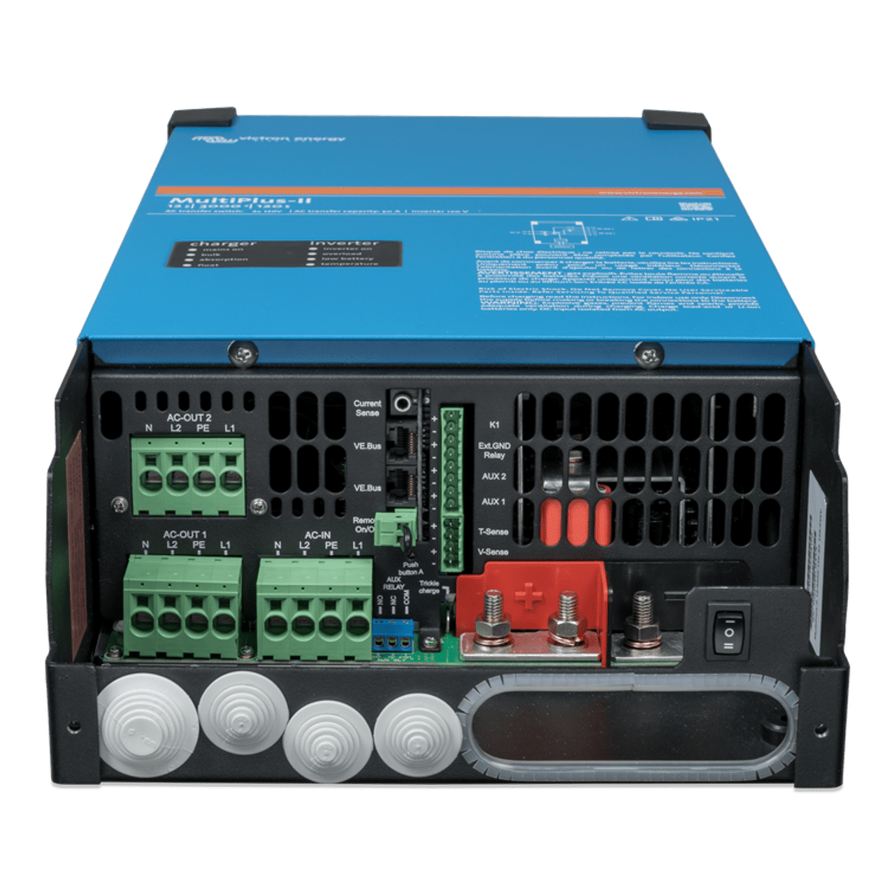 Victron MultiPlus-II 12/3000 -  12V Input - 3000VA Output 120/240V-| 120A Charger - Transfer Switch